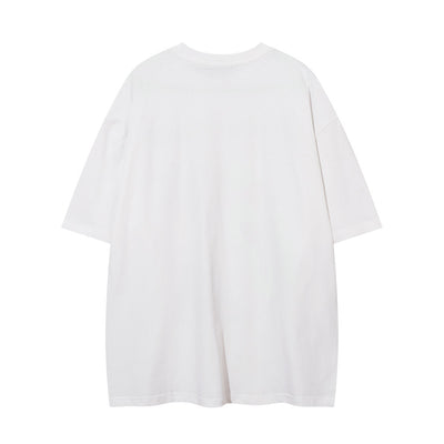 Fashion Cartoon Anime Print Short Sleeve Men