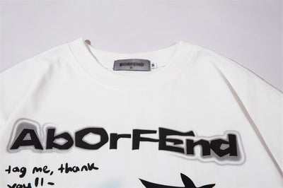 Fashion Cartoon Anime Print Short Sleeve Men